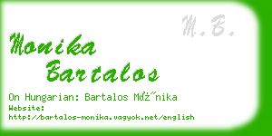 monika bartalos business card